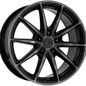 King 17x7.5CRANK  5x100 BLACK TINT GLOSS BLACK +40