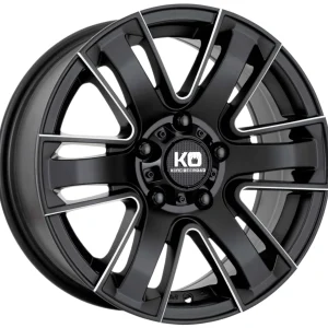 King 17x7.5 ROK 5x120 PIPED SATIN BLACK +35