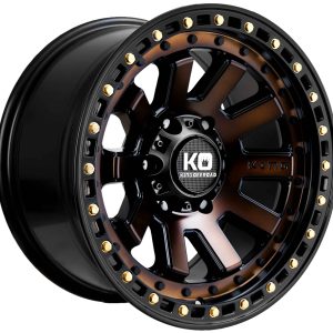 King 17x9 SNATCH 5x150 BRONZE FACE SATIN BLACK LIP +40