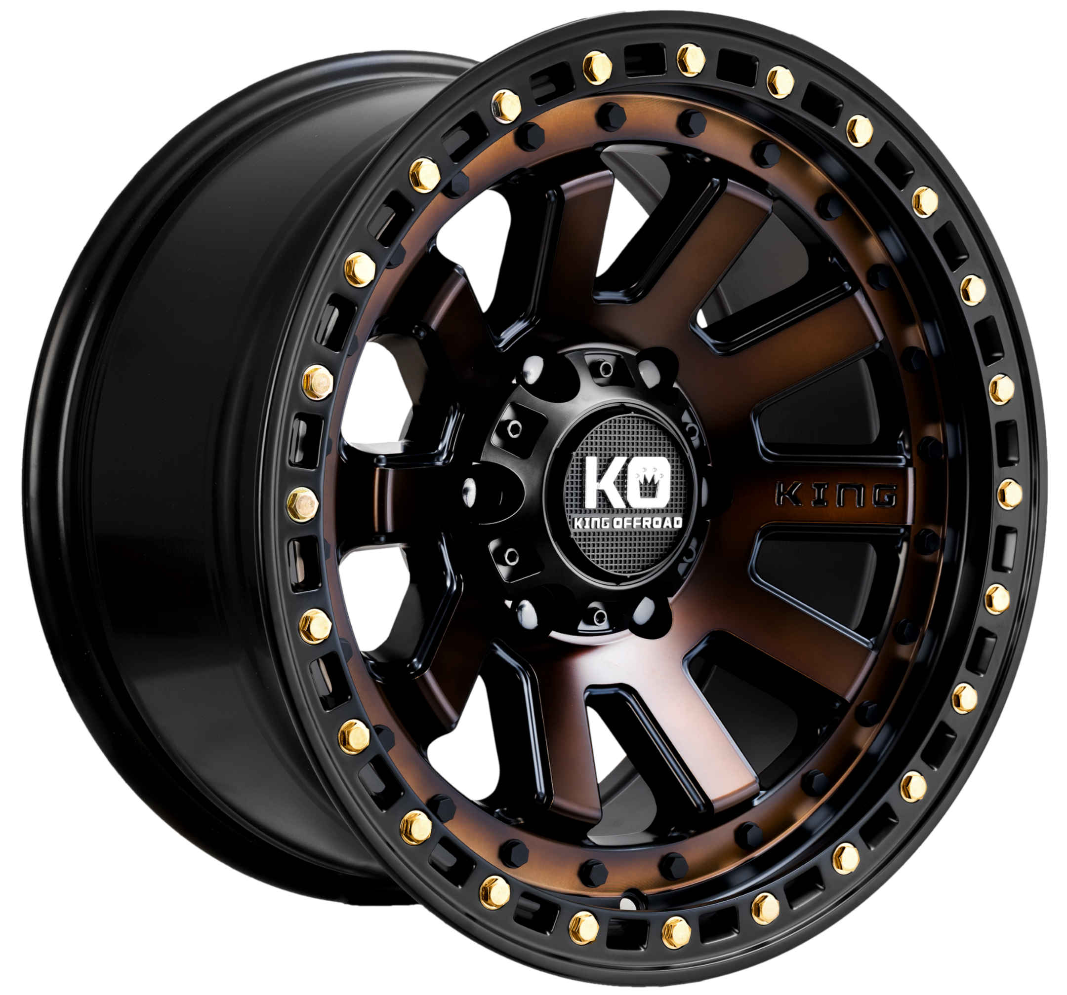King 17x9 SNATCH 6x139.7 BRONZE FACE SATIN BLACK LIP -12