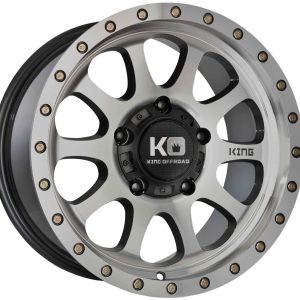 King 18x8 HURRICANE 2 6x139.7 MACHINE FACE LIGHT GUN METAL +45
