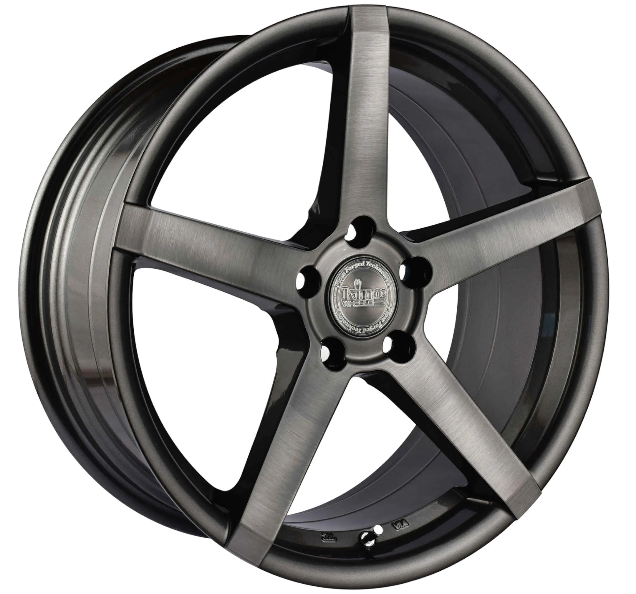 King 18x8.0 HOSTILE 5x114.3 GUNMETAL BRUSHED DARK TINT +35