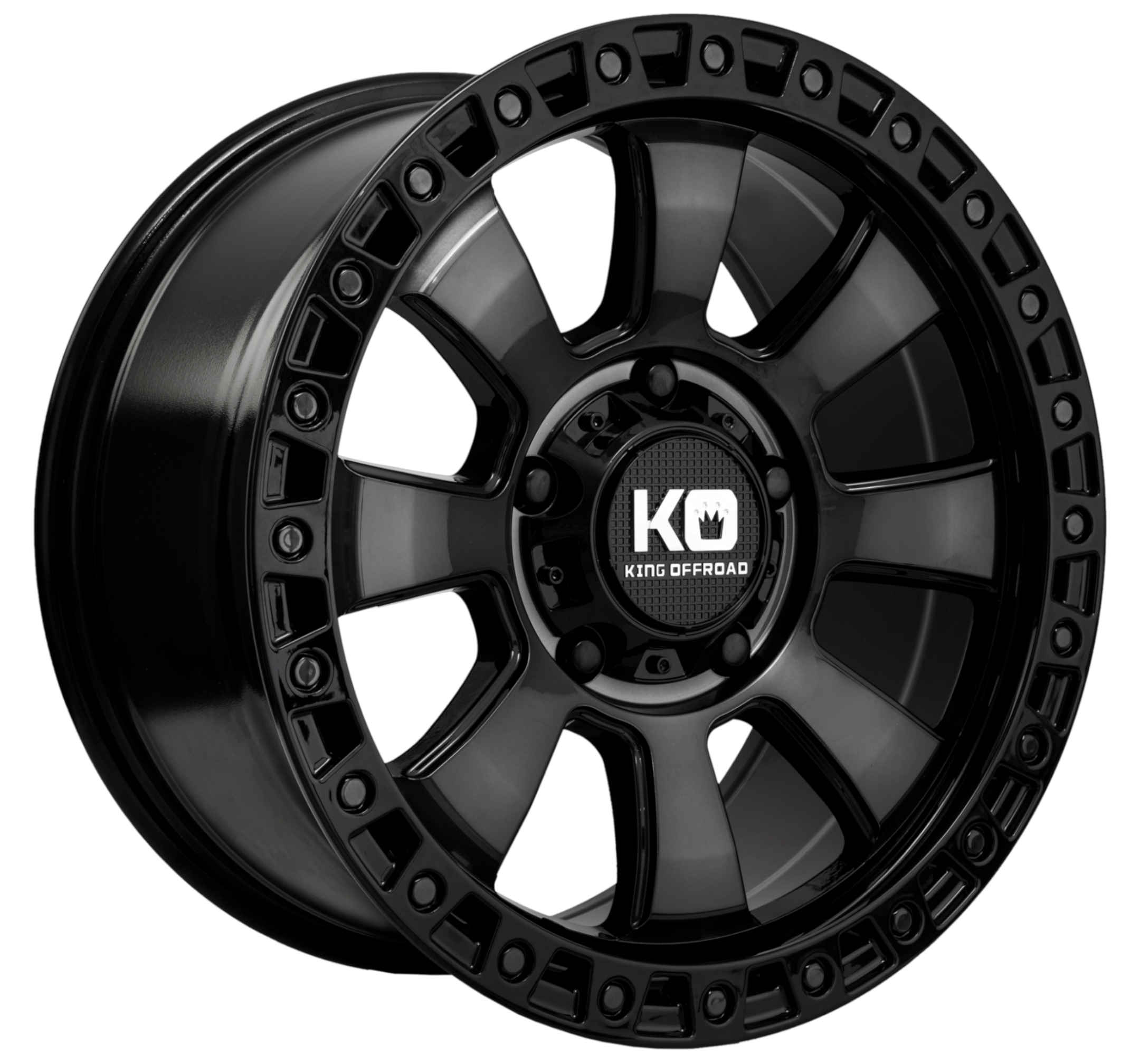 King 18x9 ARMOR 6x139.7 GLOSS BLACK - BLACK TINT +0