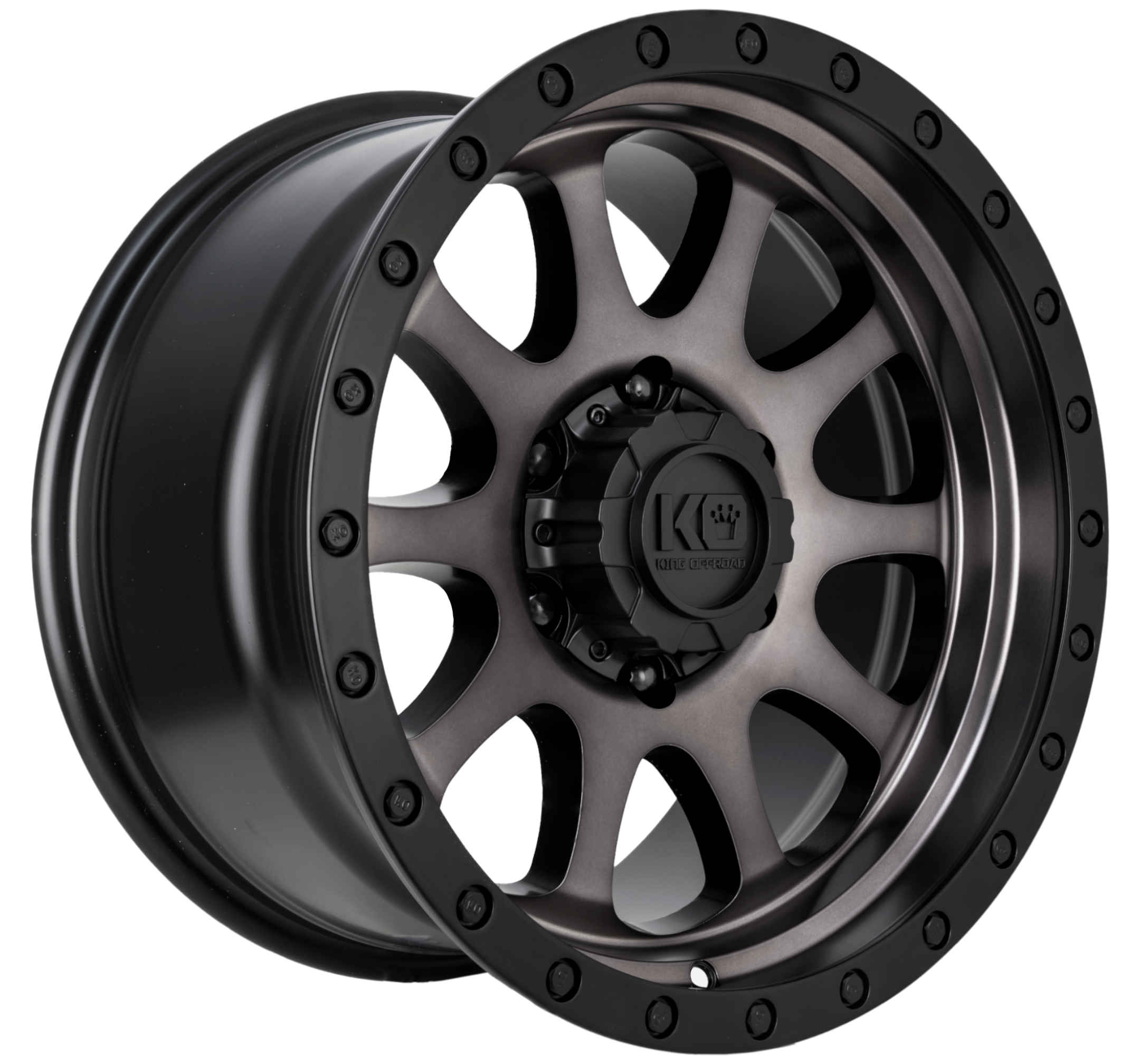 King 18x9 HURRICANE 6x139.7 TINT - SATIN BLACK - BLACK TINT +12