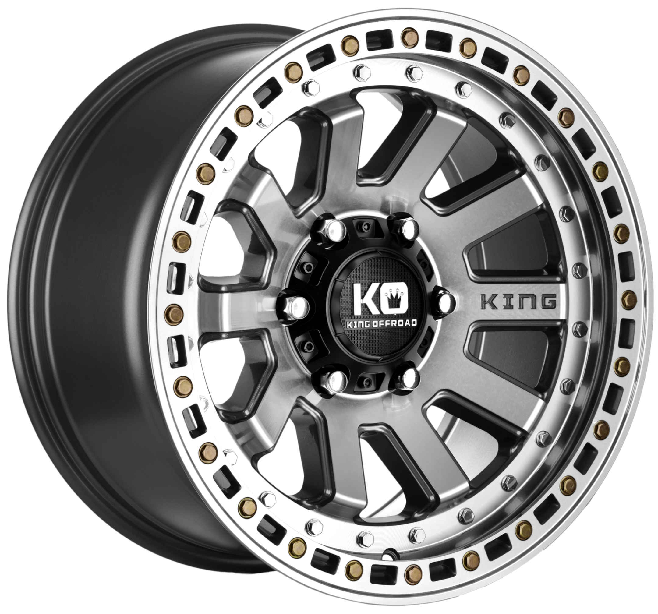 King 18x9 SNATCH 6x139.7 MACHINED FACE LIGHT GUNMETAL +20