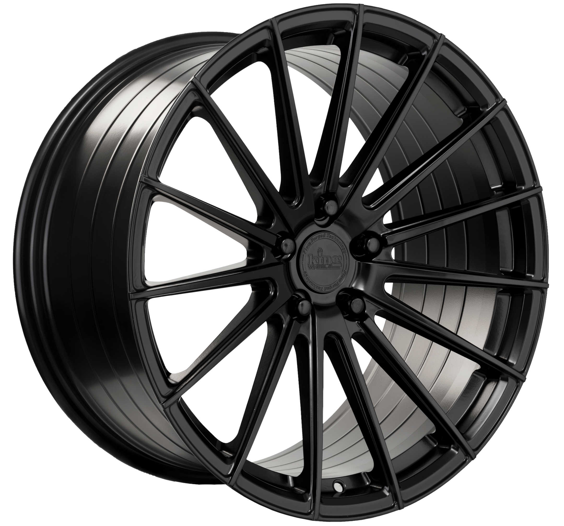 King 19x8.5 MILANO 5x114.3 BLACK SATIN +35
